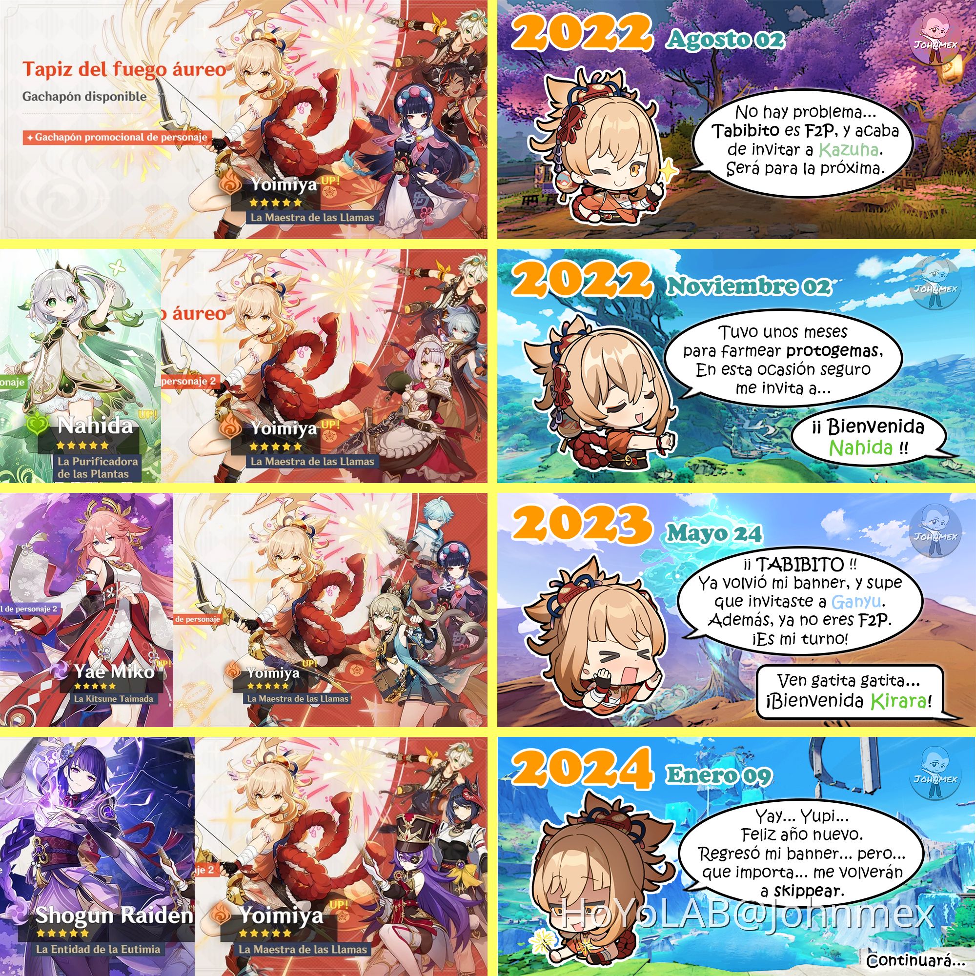 La trágica 😢 historia de Yoimiya🎇 en los banners 😭 Genshin Impact HoYoLAB