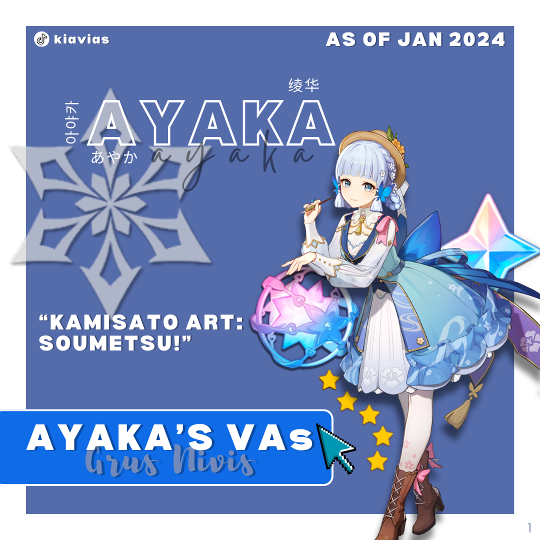 ╰┈➤ Ayaka's Voice Actors ❄️ Genshin Impact | HoYoLAB