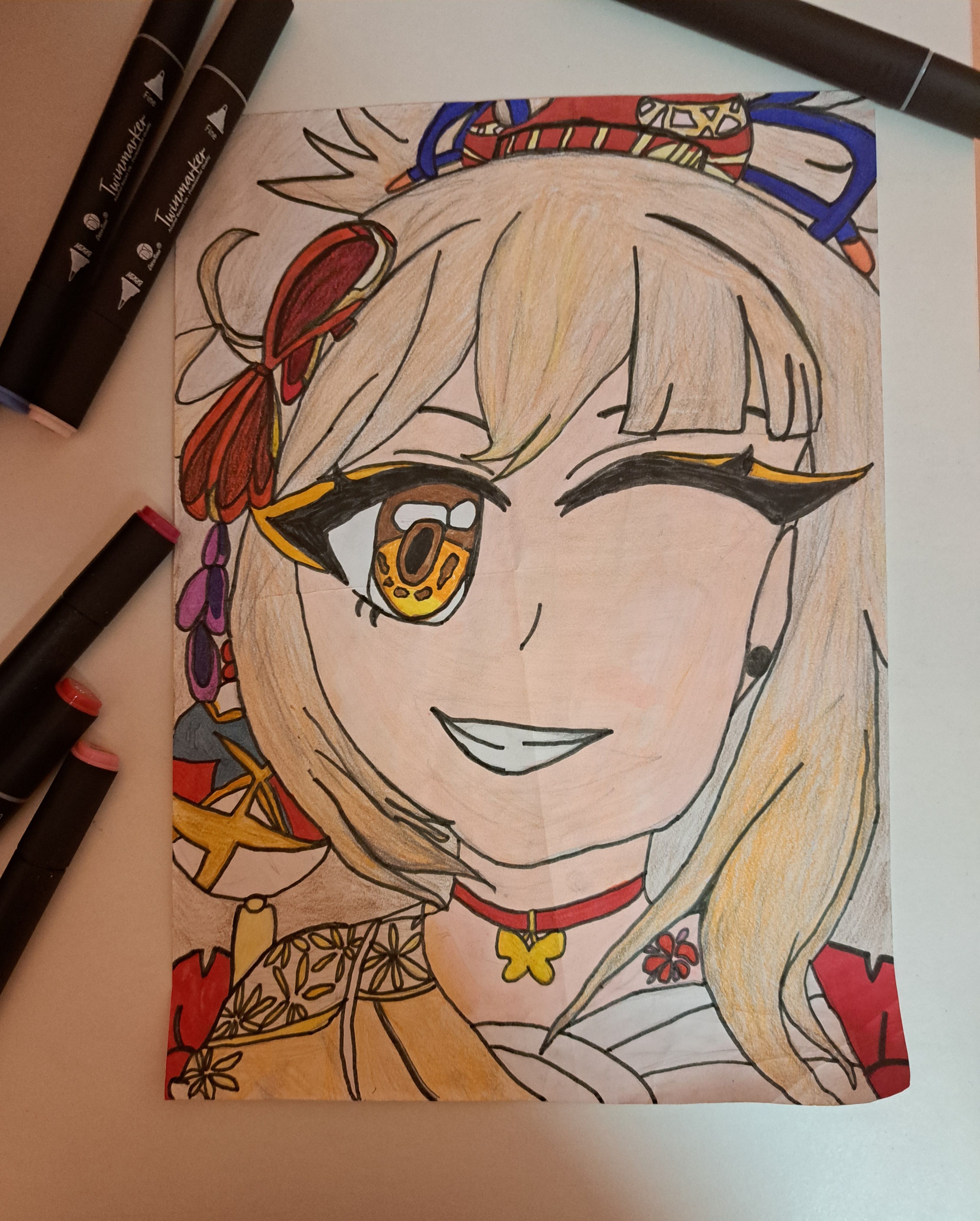 I drew Yoimiya Genshin Impact | HoYoLAB