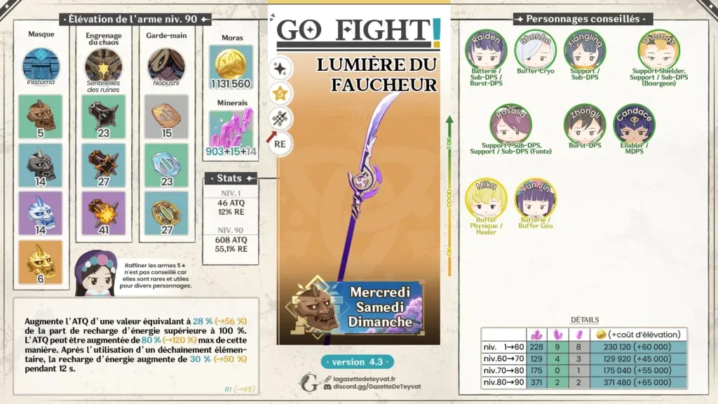 [FR] Guide Lumière du Faucheur Genshin Impact | HoYoLAB