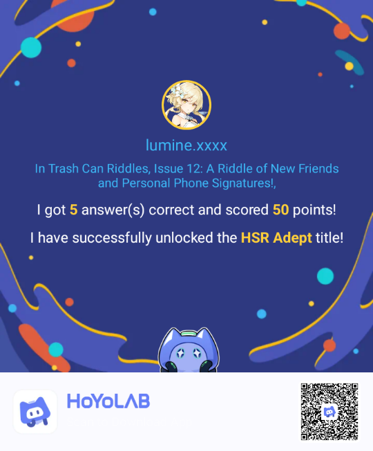 Trash Can Riddles, Issue 12 Honkai Star Rail HoYoLAB