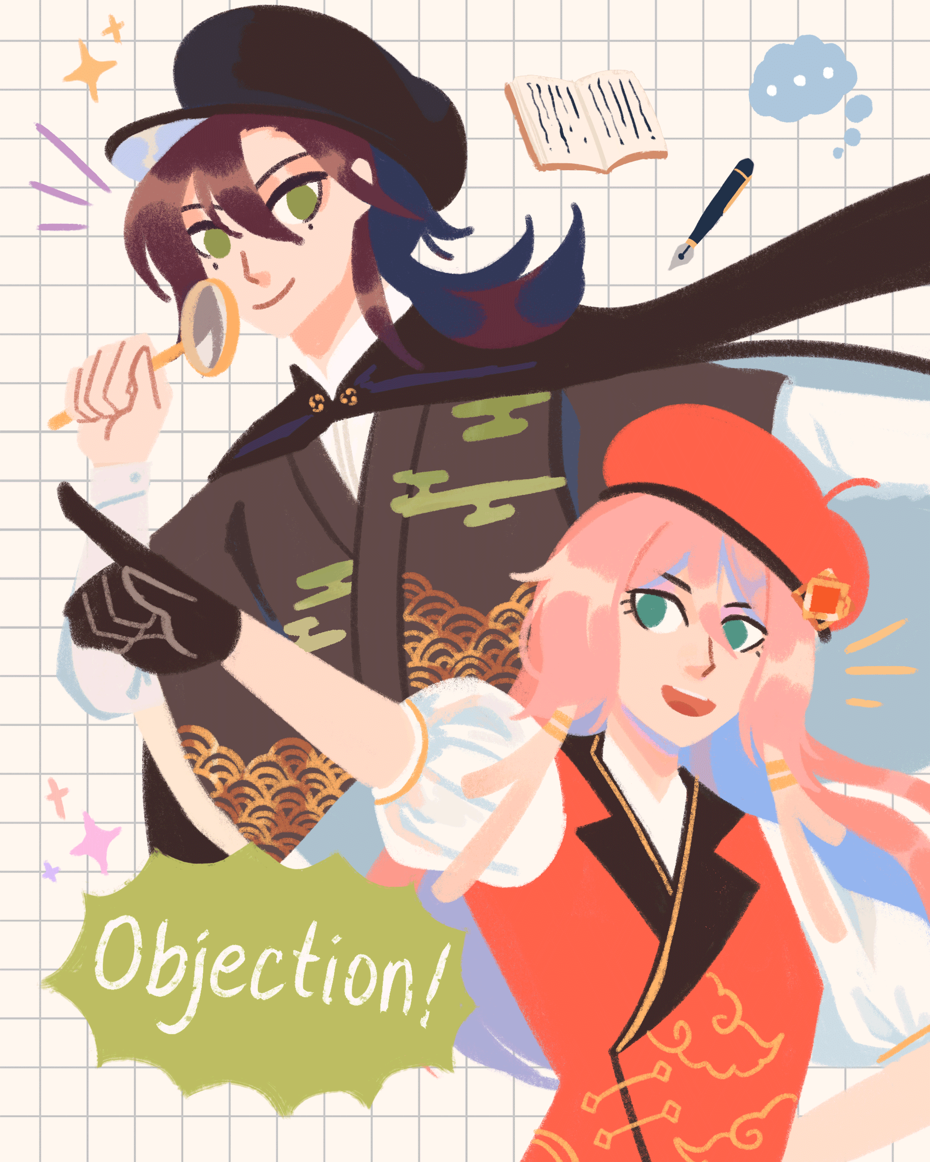fontaine event with yanfei and heizou would be so much fun 🔍⚖️ they can  get new fits from chiori too Genshin Impact | HoYoLAB, image size:1890x2362