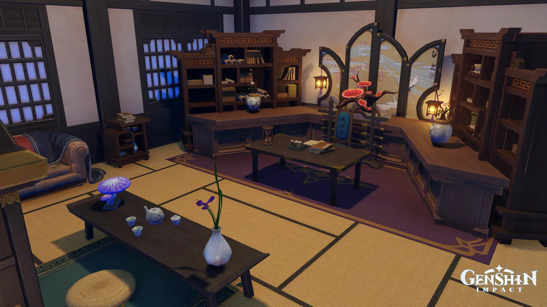 Interior of the Inazuma Mansion: Refined Estate (Old) Genshin Impact ...