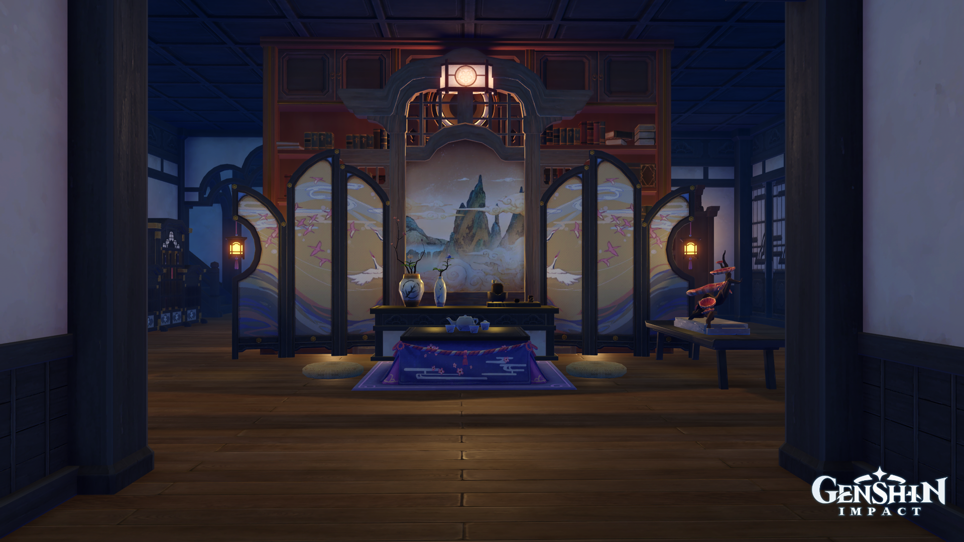 Interior of the Inazuma Mansion: Refined Estate (Old) Genshin Impact ...