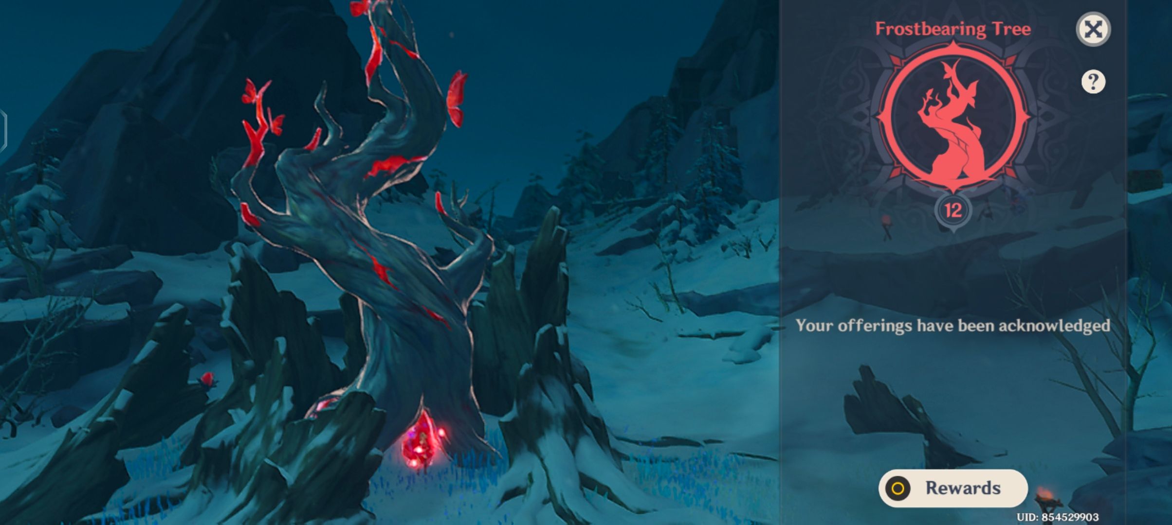 Completed Frost bearing Tree Genshin Impact HoYoLAB