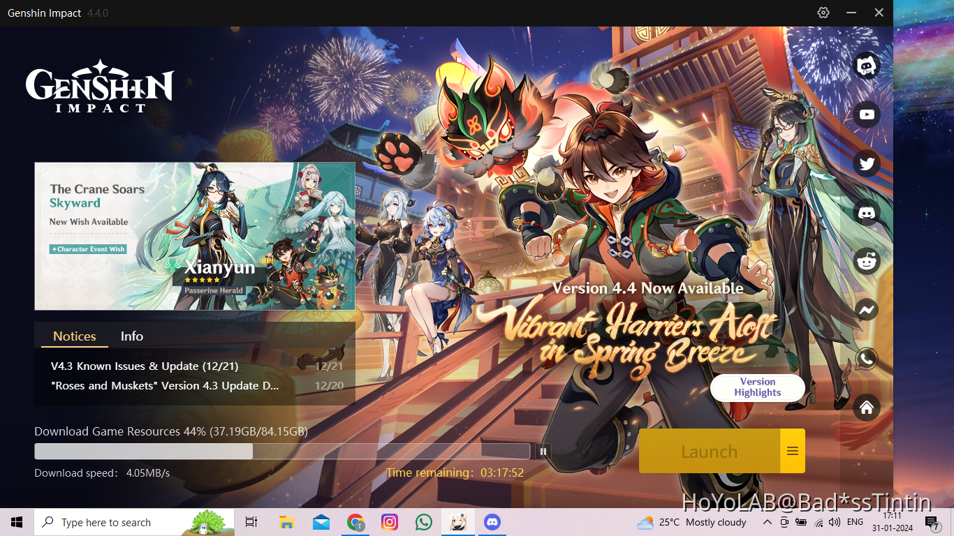 Downloading Gens_it AGAIN! Genshin Impact HoYoLAB