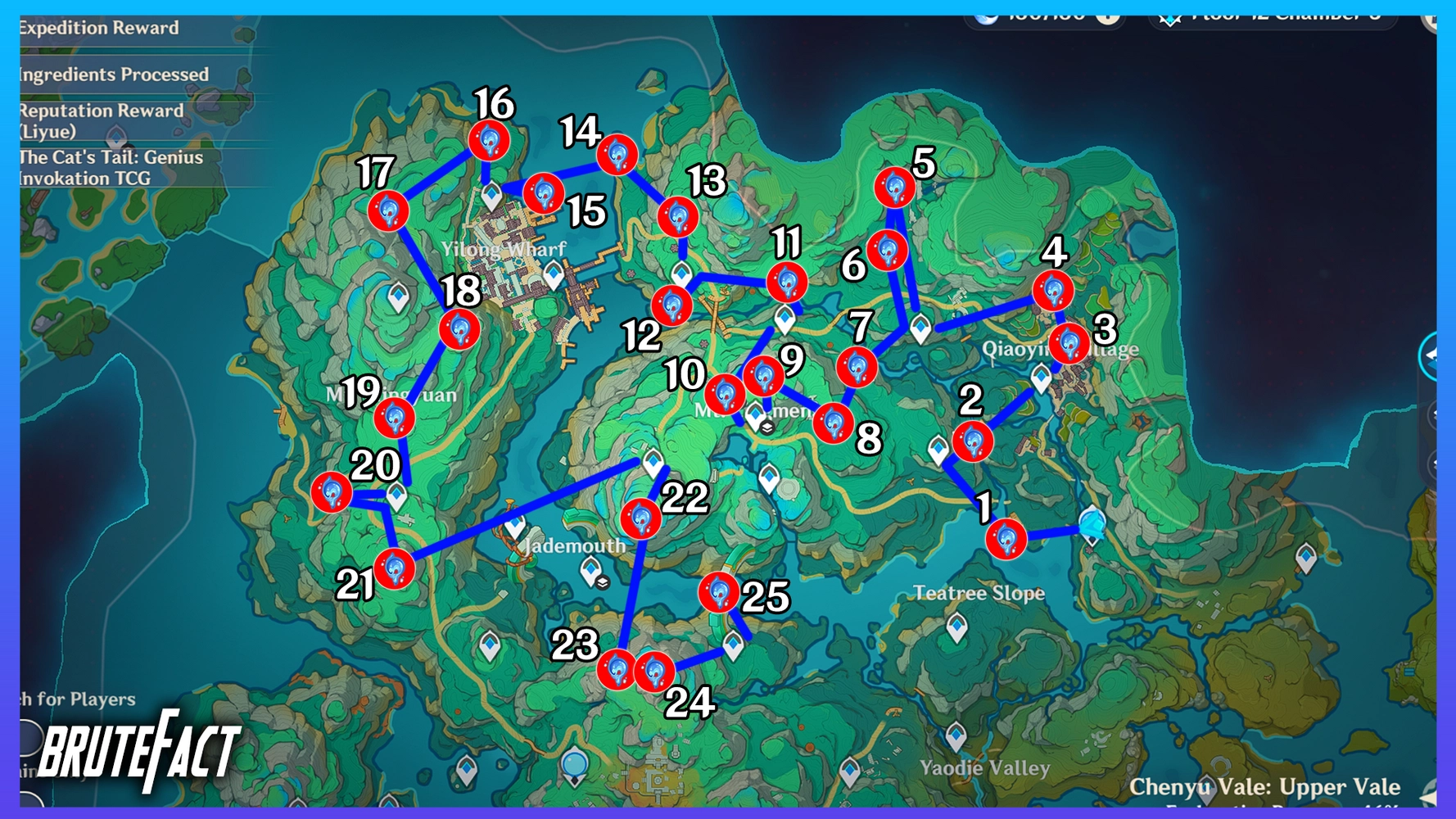 [V4.4] All 50 Spirit Carp Locations for Rainjade Oblation | Genshin ...