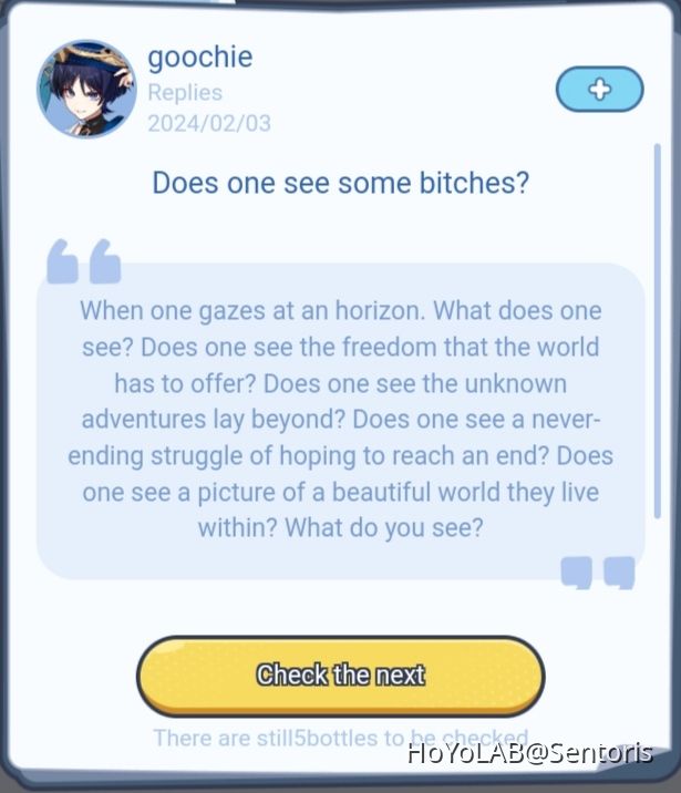 Couldn't have asked for a better reply... Genshin Impact | HoYoLAB