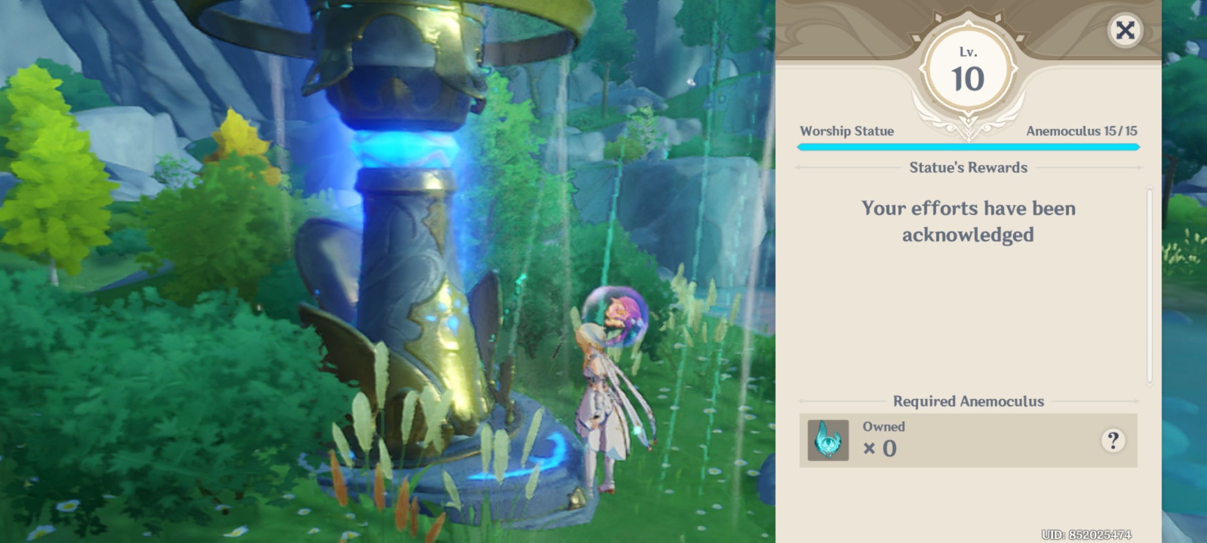 Finally got Mondstadt statue to max lvl! Genshin Impact HoYoLAB