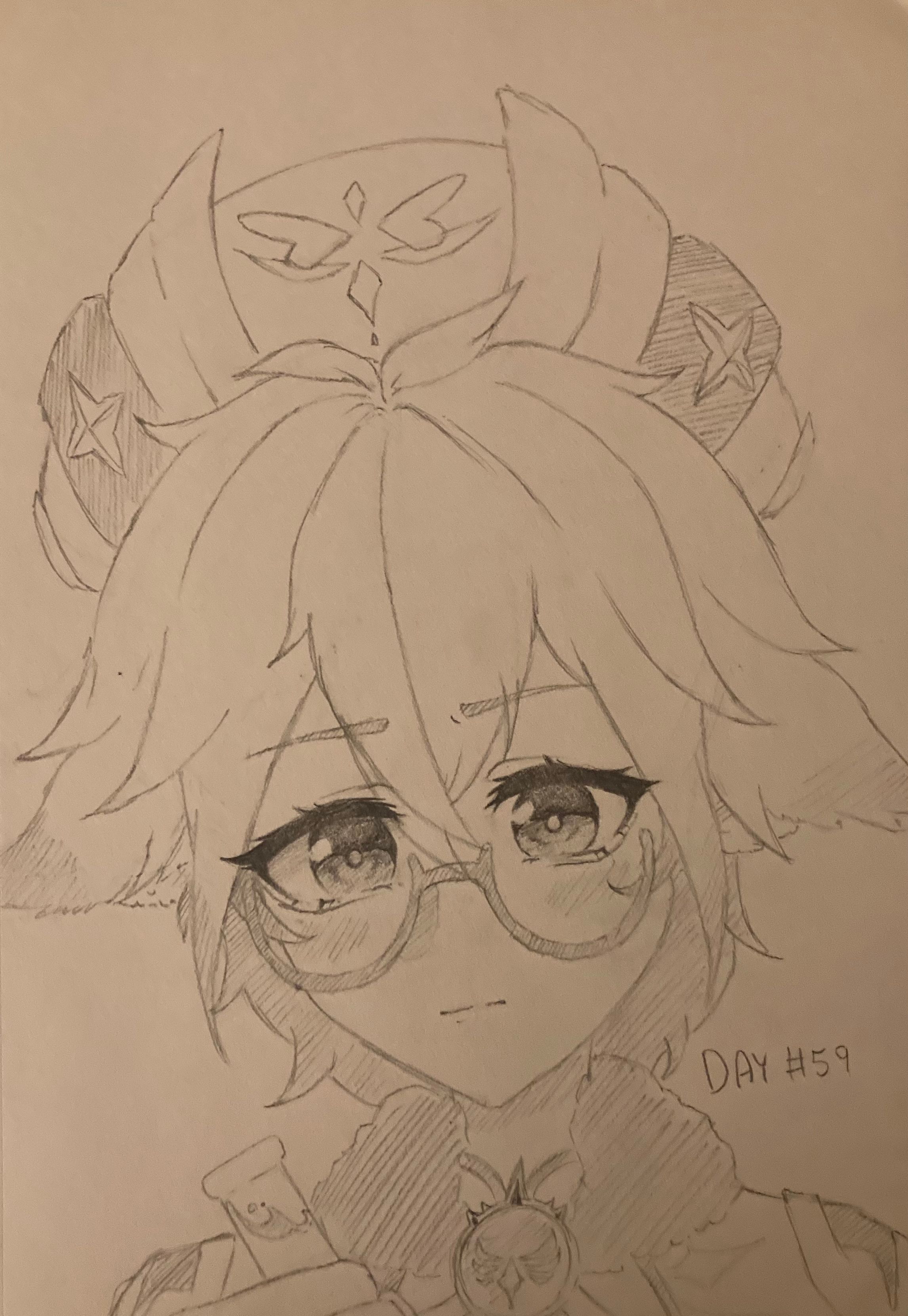 Drawing Genshin characters every day in alphabetical order Day 59