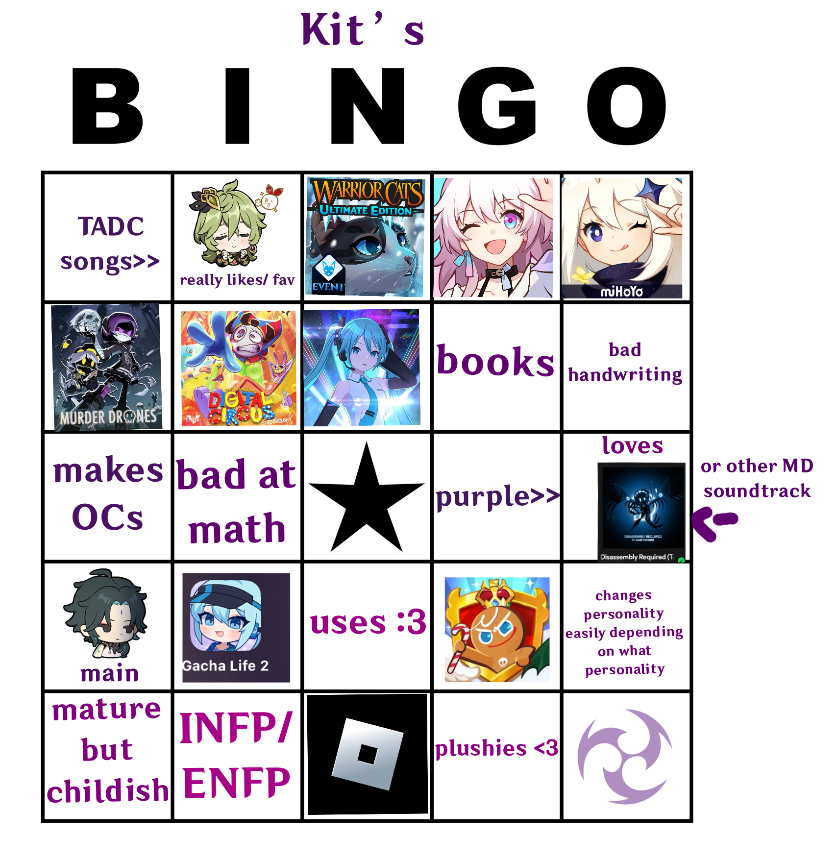 skye on X my official sweet home s3 bingo card