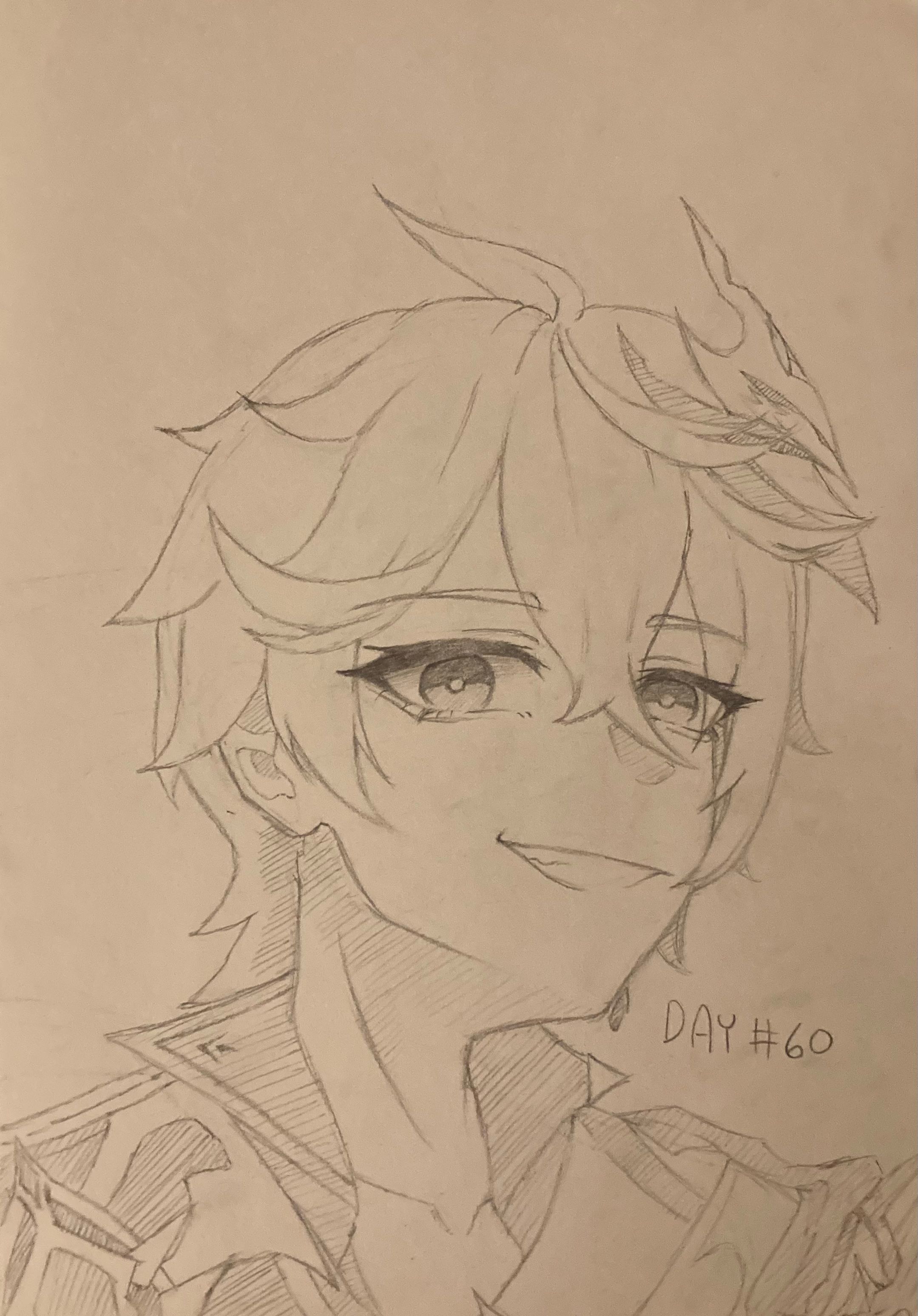 Drawing Genshin characters every day in alphabetical order Day 60