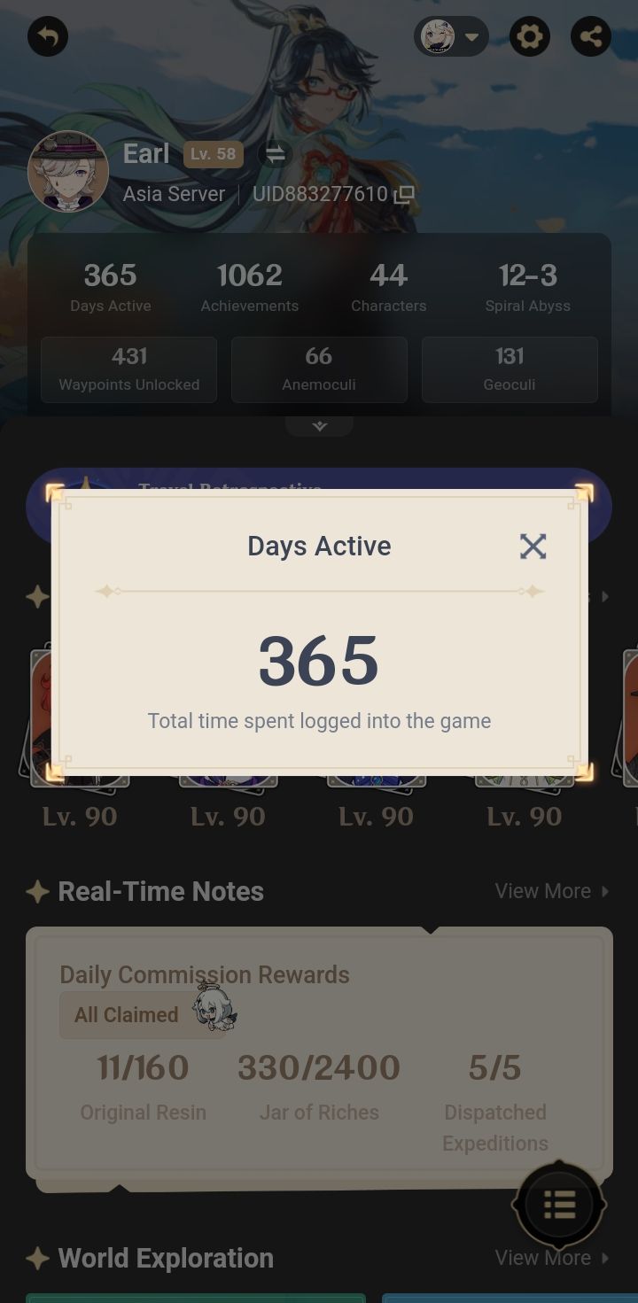365 days of playing Genshin Genshin Impact | HoYoLAB