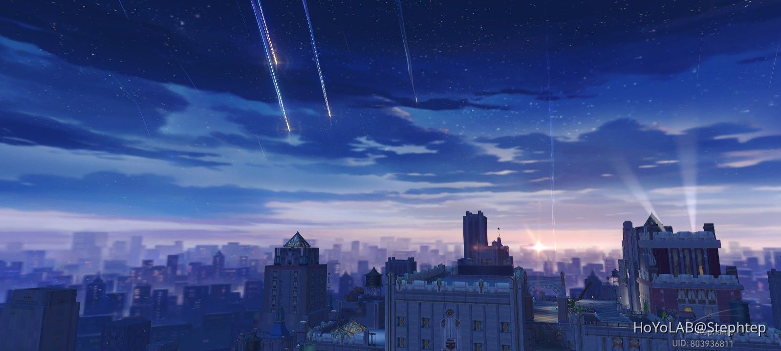 Firefly's secret base. I just love the shooting stars. 😍 Honkai: Star ...