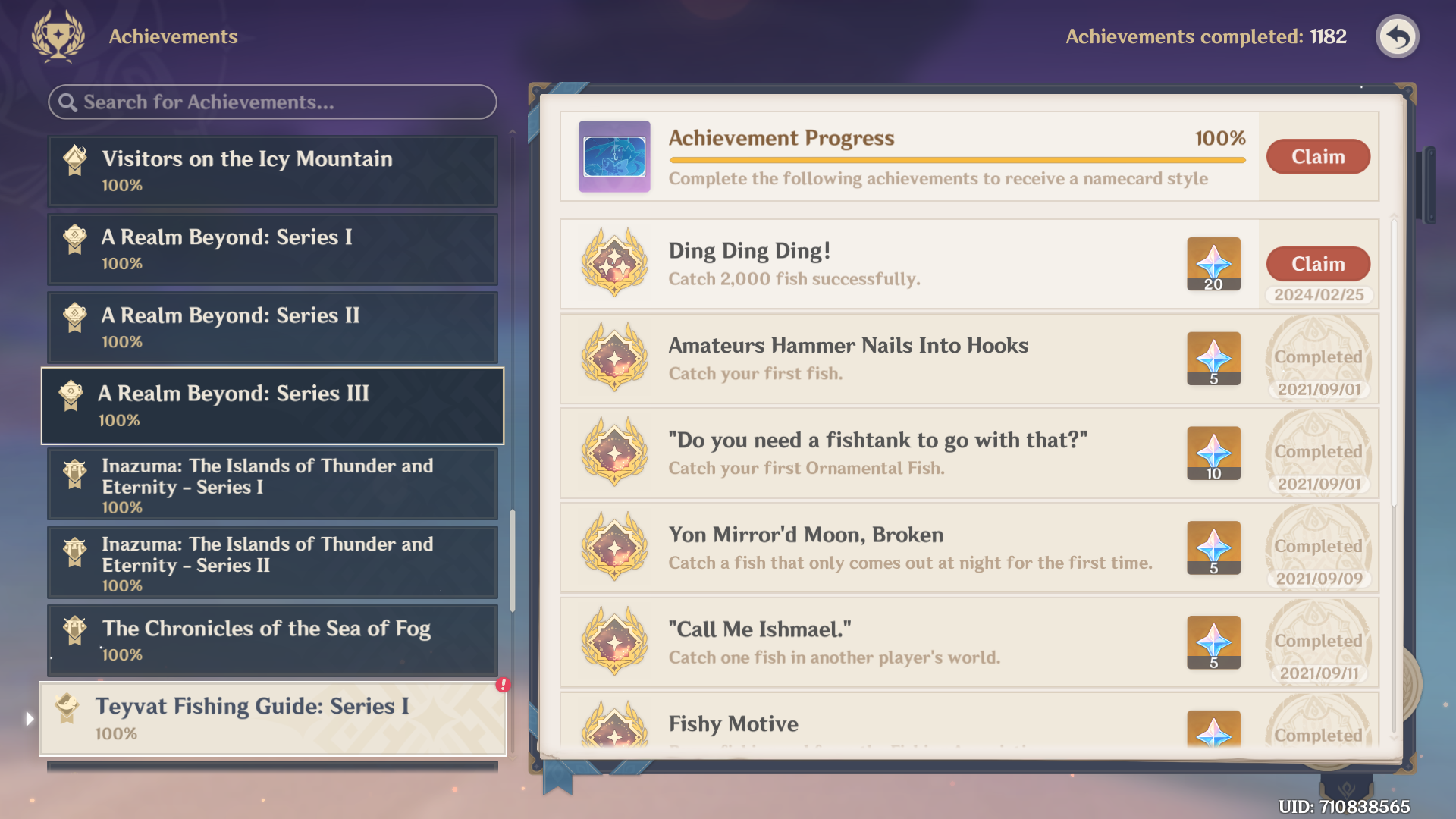 Its finally done! Update on achievements. Genshin Impact | HoYoLAB