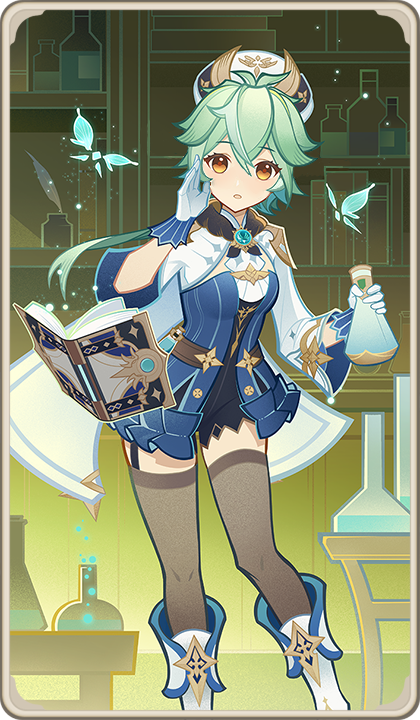 Sucrose tcg card but I took her glasses and removed her ears Dottore ...