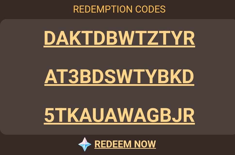 Just in case, here are todays' Redemption codes! Genshin Impact HoYoLAB