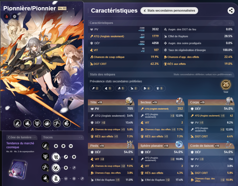 Compte Honkai Star Rail EU – Niveau 69, 16 Personnages 5★