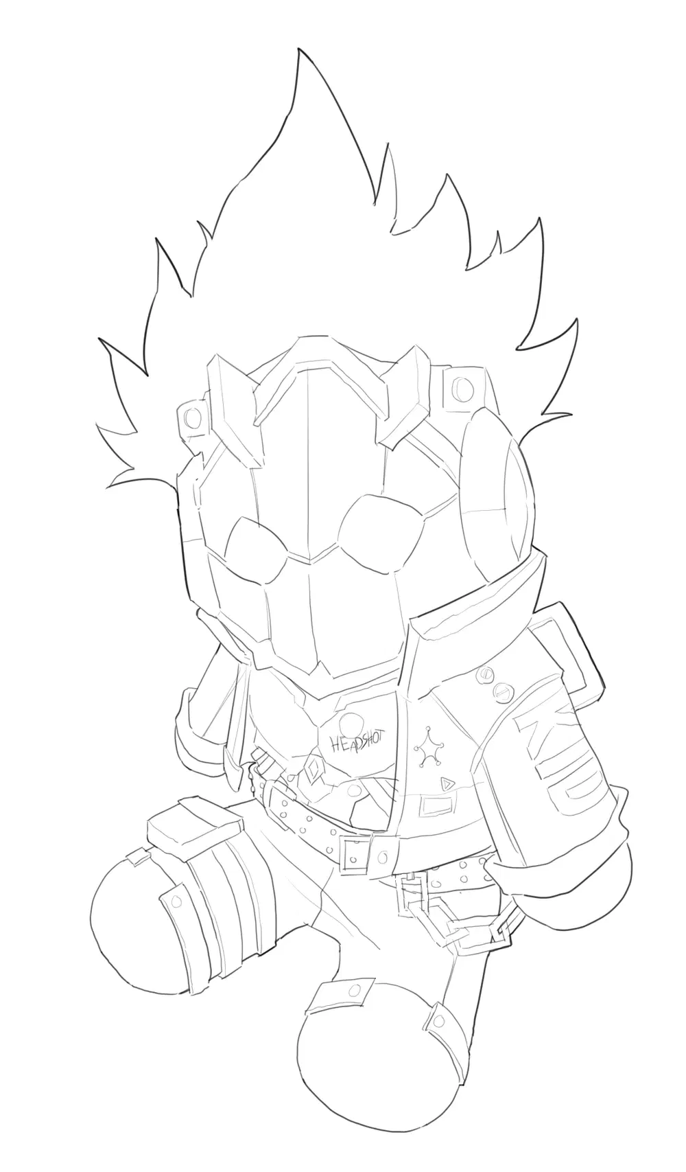 Billy kid plushie sketch XD Zenless Zone Zero | HoYoLAB