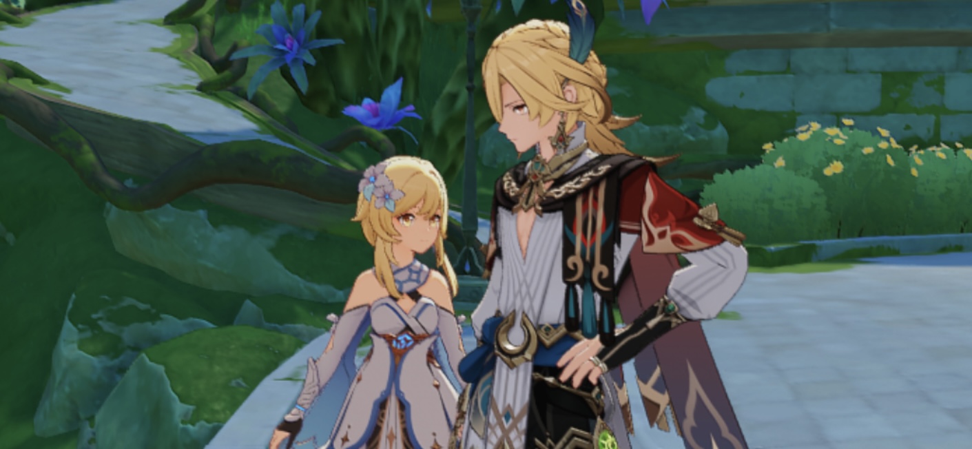 Kaveh's being protective towards Lumine💚 Genshin Impact HoYoLAB