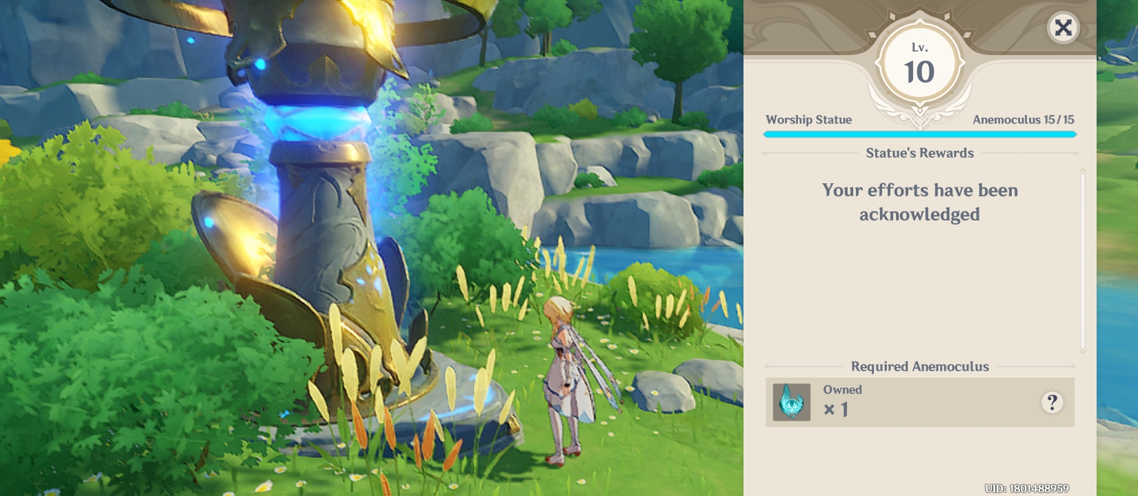 Maxed out my Anemo Statue Genshin Impact HoYoLAB