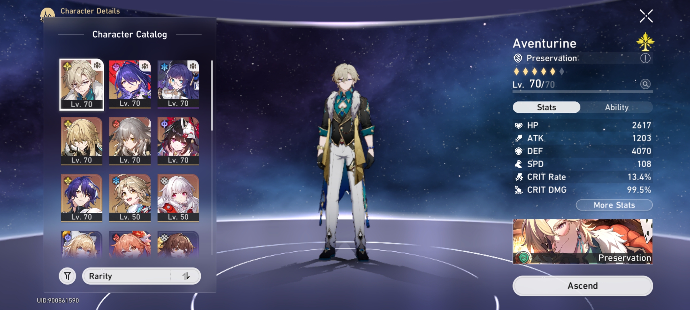 this is what my tw hk mo acc (alt/sec acc) look like Honkai Star Rail HoYoLAB