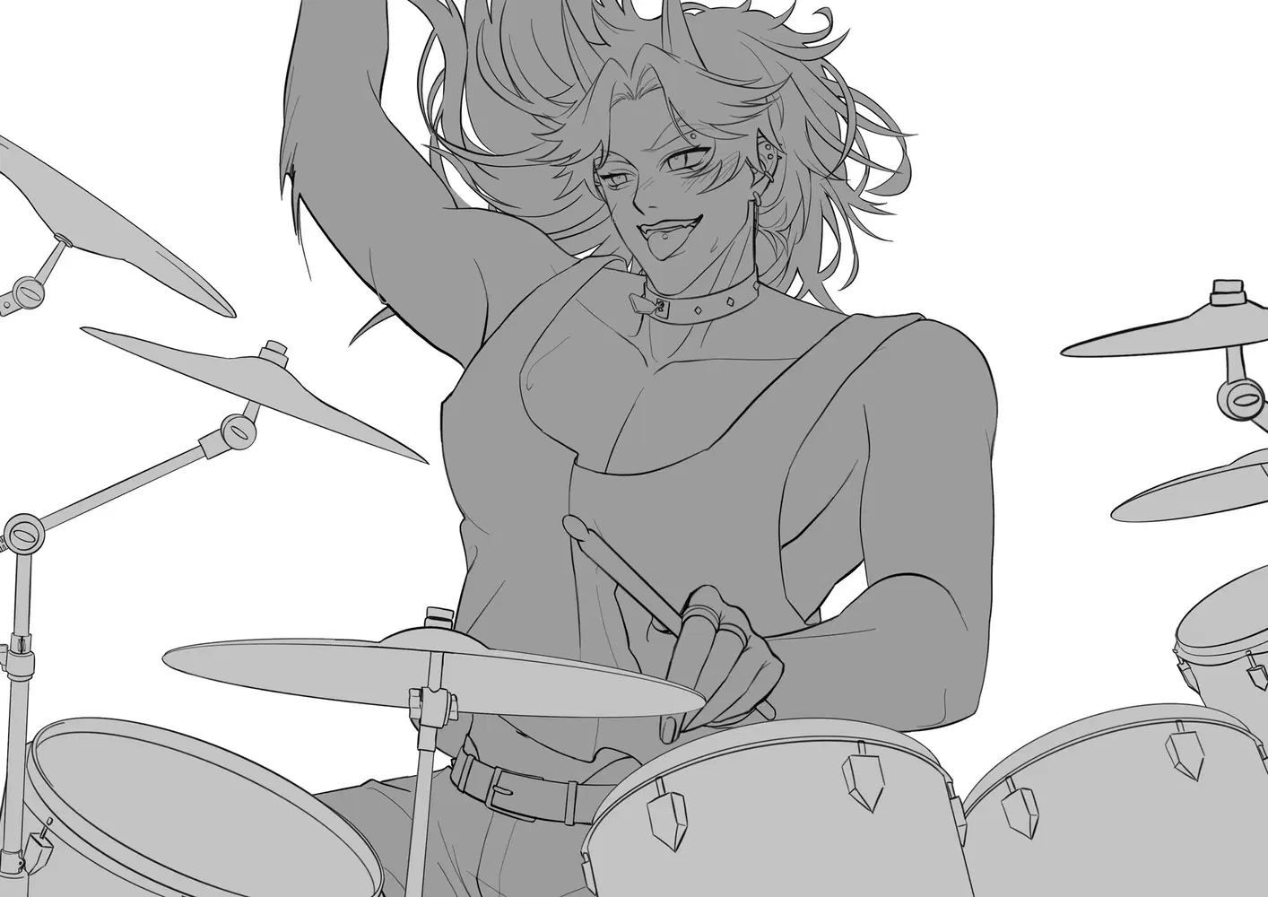 drummer drawing reference