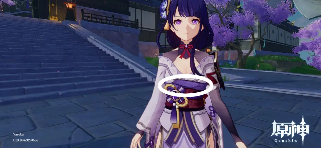 原神⚠️雷電将軍アニメキャラクター 和服風イラスト GenshinImpact