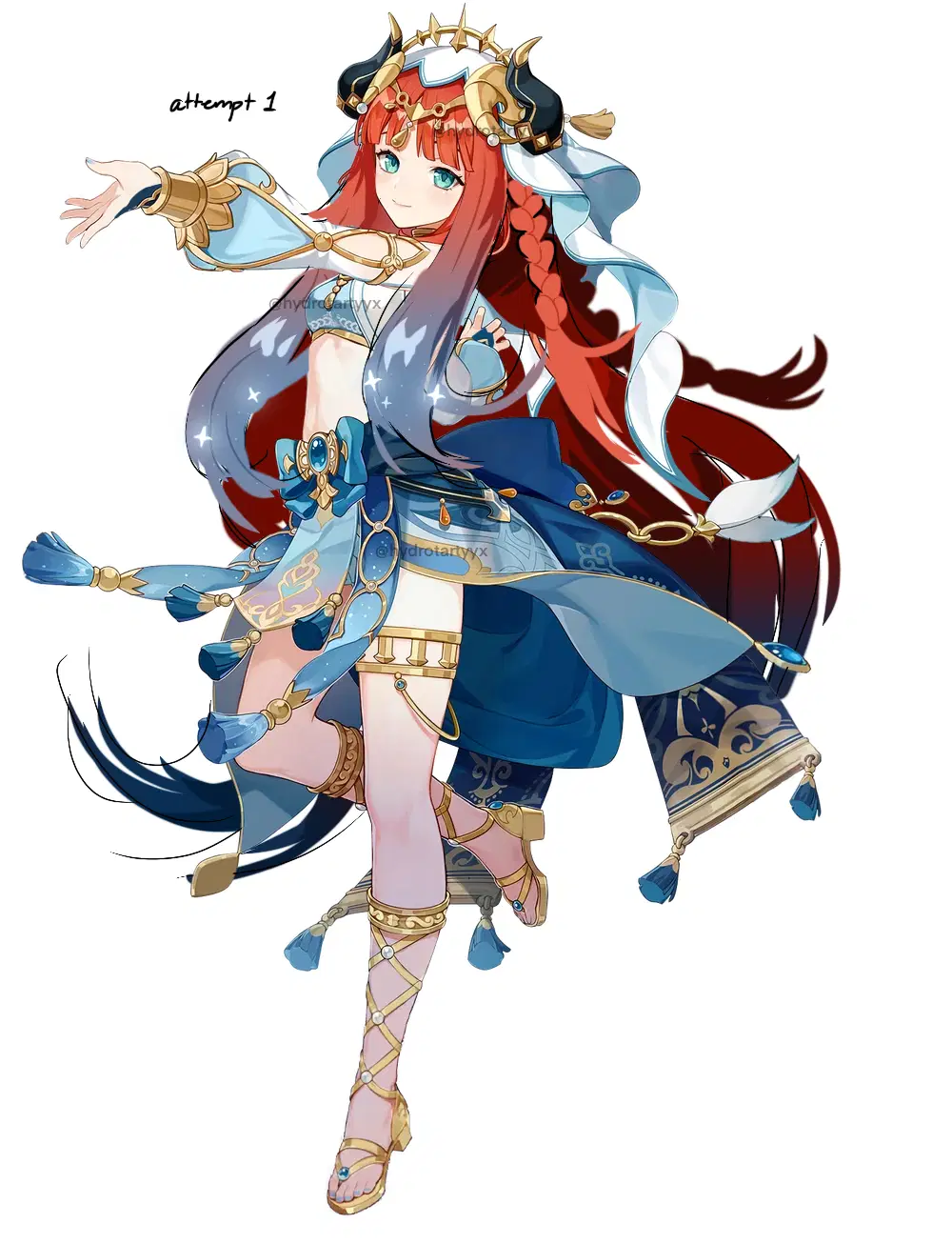Trying to make Nilou look like her namecard Genshin Impact HoYoLAB(03)