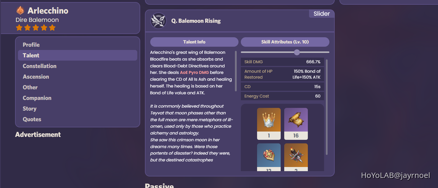 Arlecchino's Burst Damge Multiplier? Genshin Impact HoYoLAB