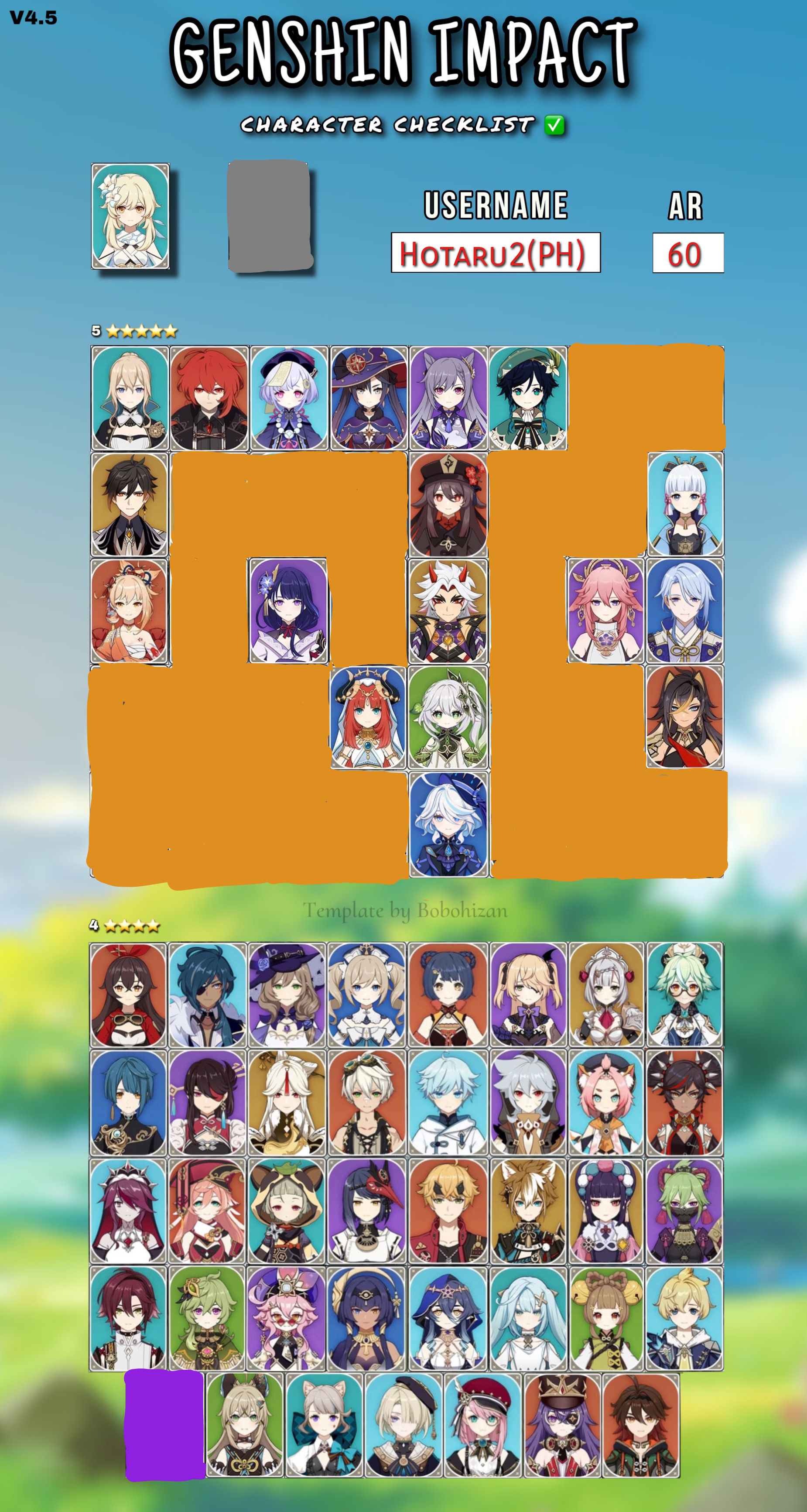 My character roster in the version. Genshin Impact | HoYoLAB