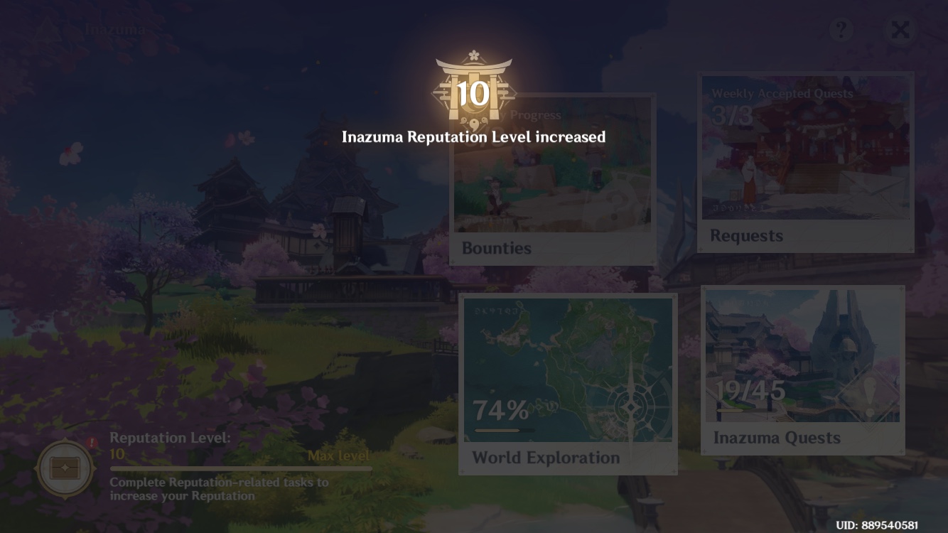 Inazuma Reputation Maxed! 🎉 Genshin Impact HoYoLAB