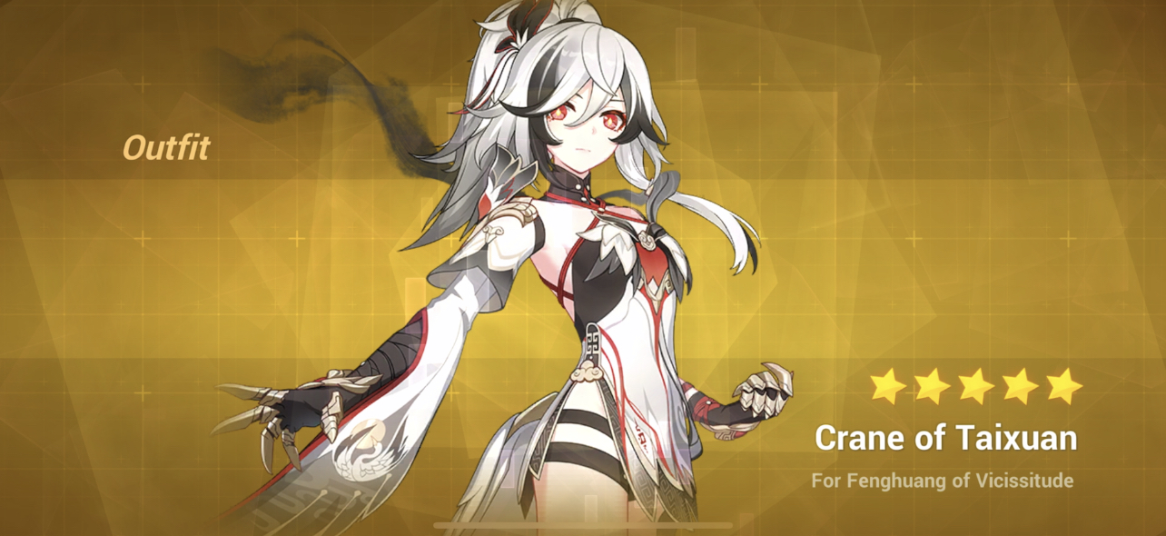 Fu Hua Crane of Taixuan outfit Honkai Impact 3rd HoYoLAB
