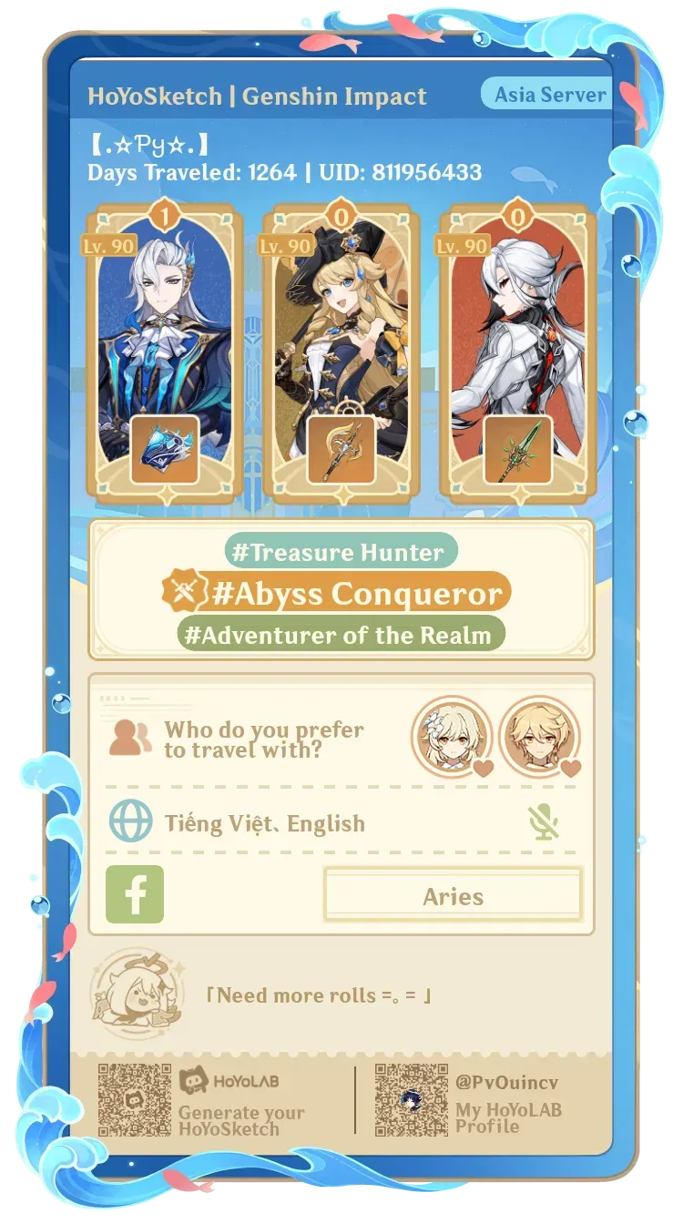 My info Genshin Impact | HoYoLAB