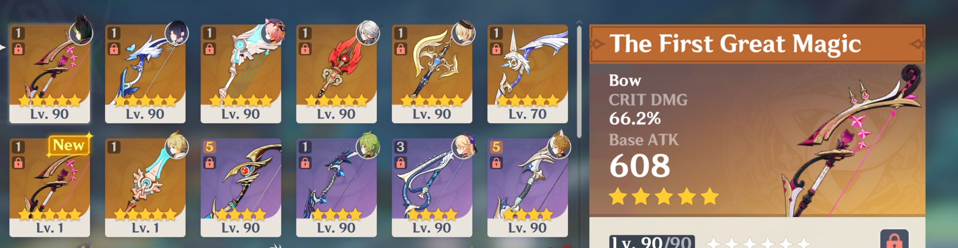 First Great Magic MY FIFTH 5 STAR BOW Genshin Impact | HoYoLAB