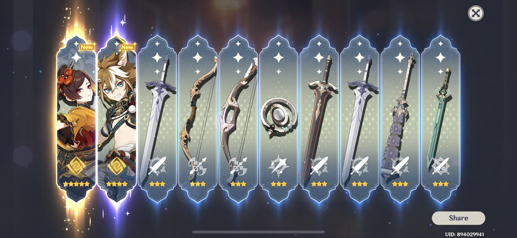 My ever lucky 10 pull Genshin Impact | HoYoLAB