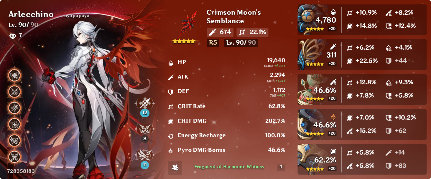 Arle build so far Genshin Impact HoYoLAB