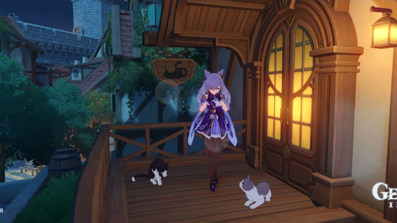 Keqing at the cats tail Genshin Impact | HoYoLAB