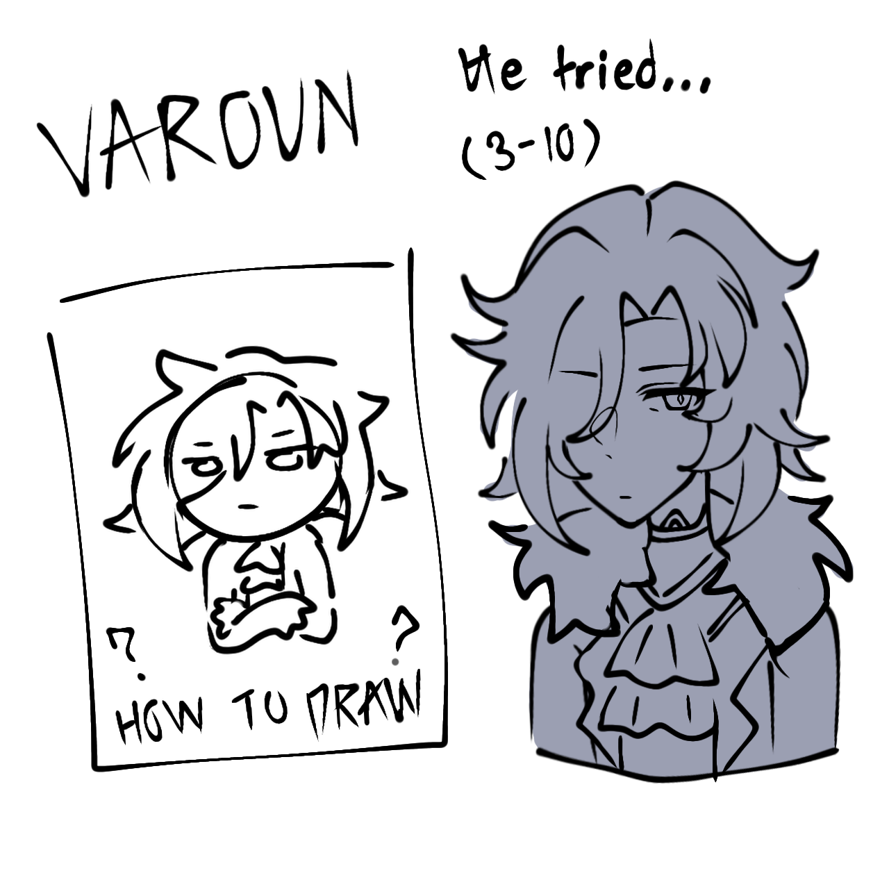 My ocs try and draw themselves (it went horrible) Genshin Impact | HoYoLAB