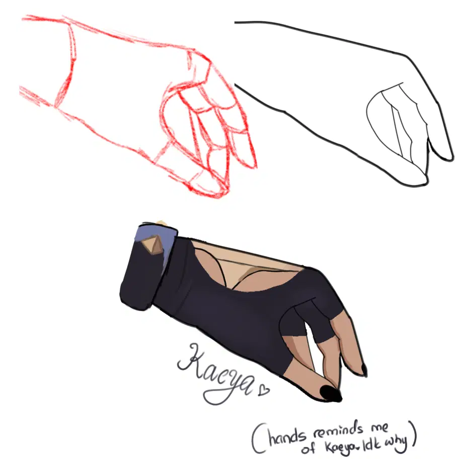first hand drawing
