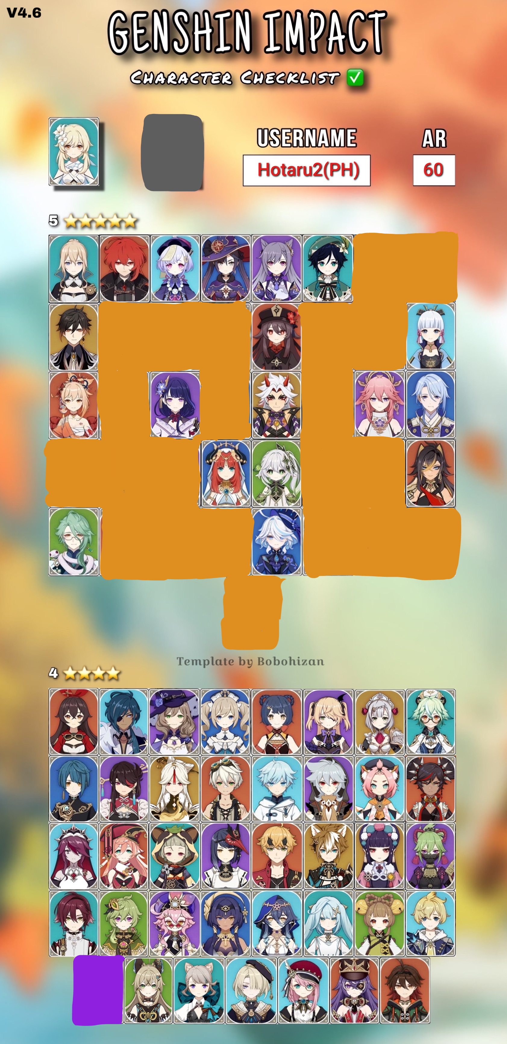 My character roster for version 4.6 Genshin Impact | HoYoLAB