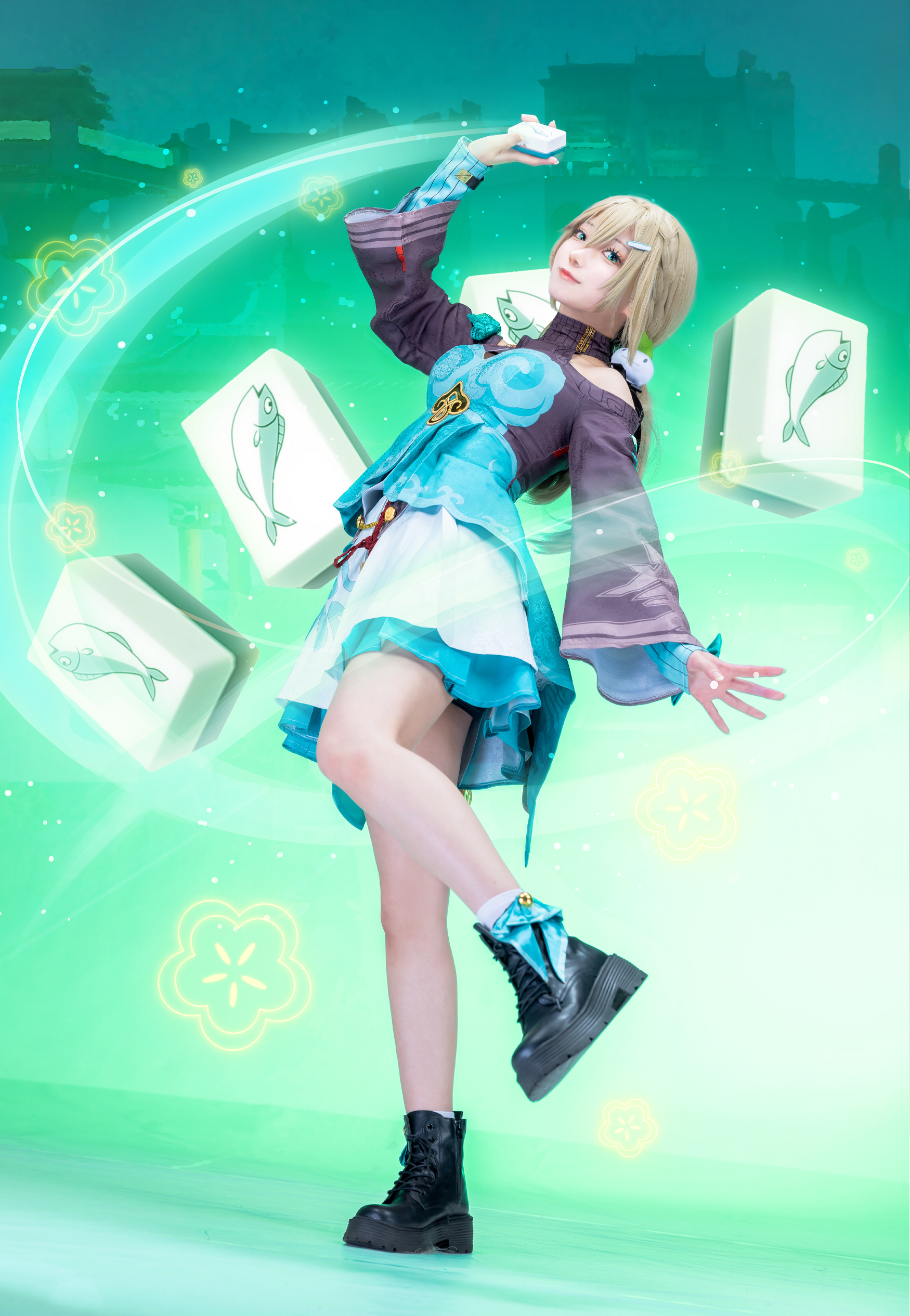 青 雀 コスプレ メイク Amazon co jp バーチャルYouTuber VTuber 花譜 