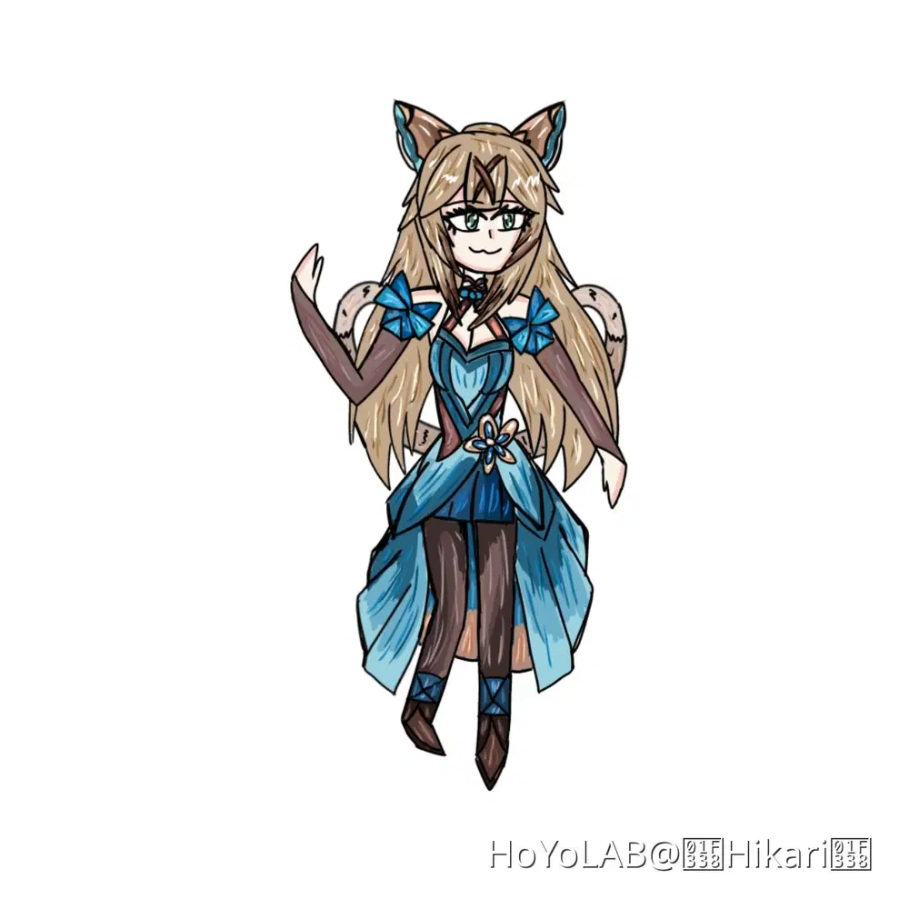 open lace back dress DEEMO II| Dawn of Flower Rhythm |double-plug standee – hasuhasugoods