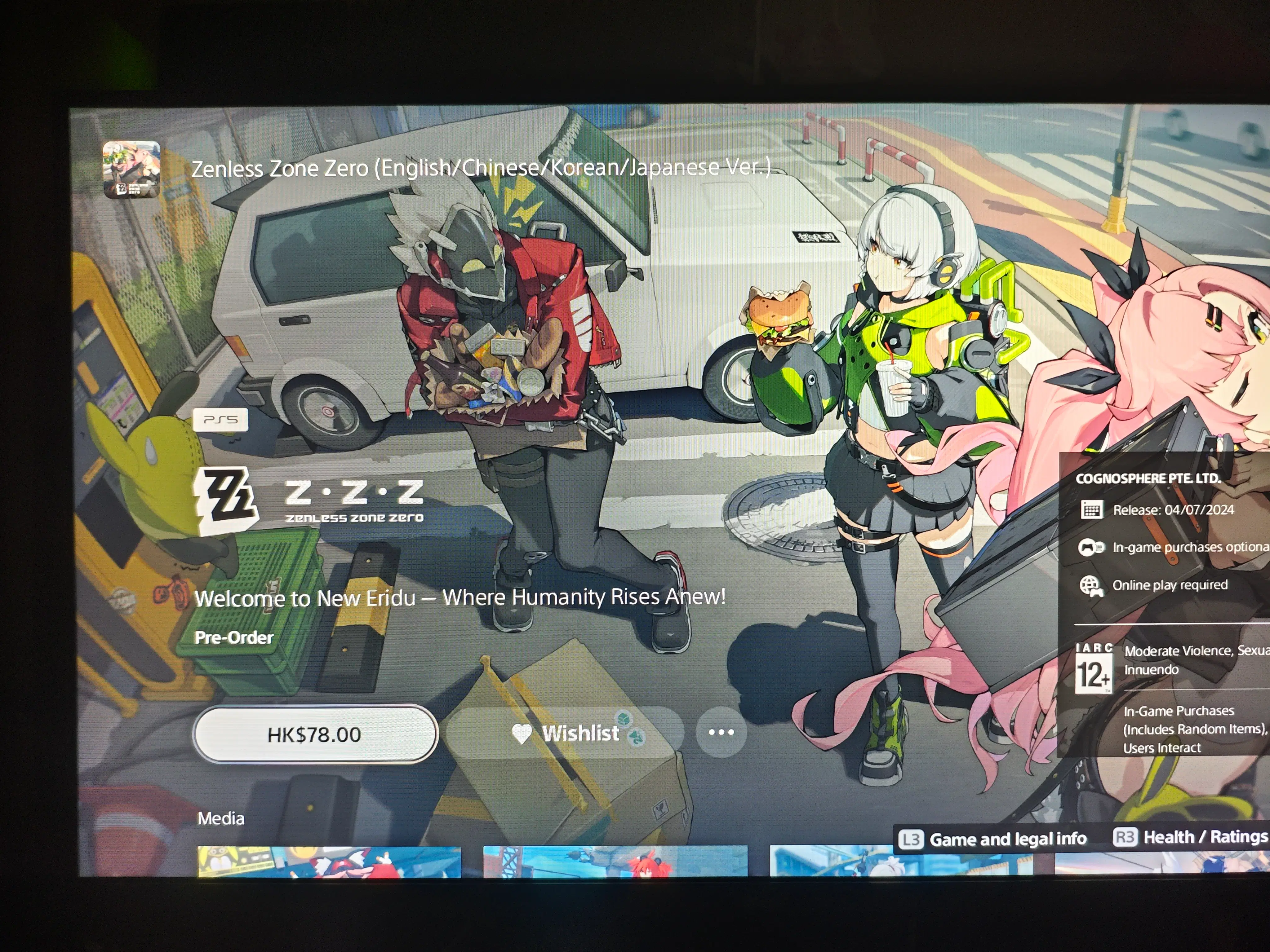 so you need to buy ZZZ before you can preorder it on ps5? Zenless Zone Zero HoYoLAB