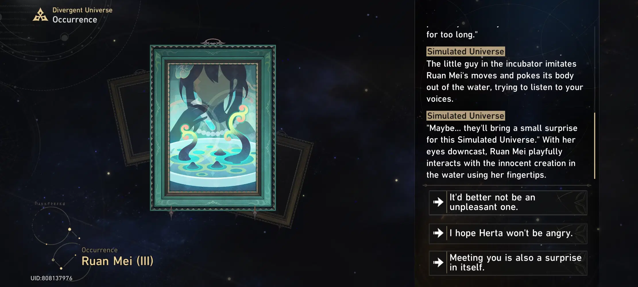 New Ruan Mei III Occurence Honkai: Star Rail | HoYoLAB