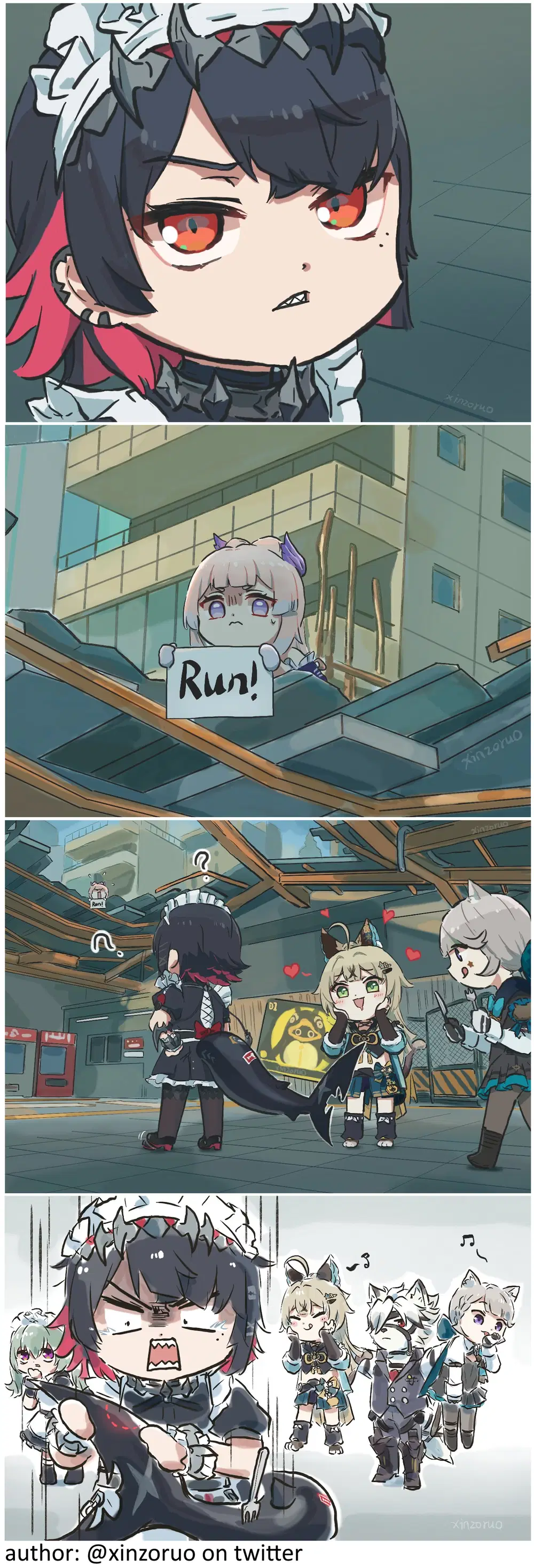 Cats and Fishes ( Genshin x ZZZ ). Ellen Joe to the rescue 