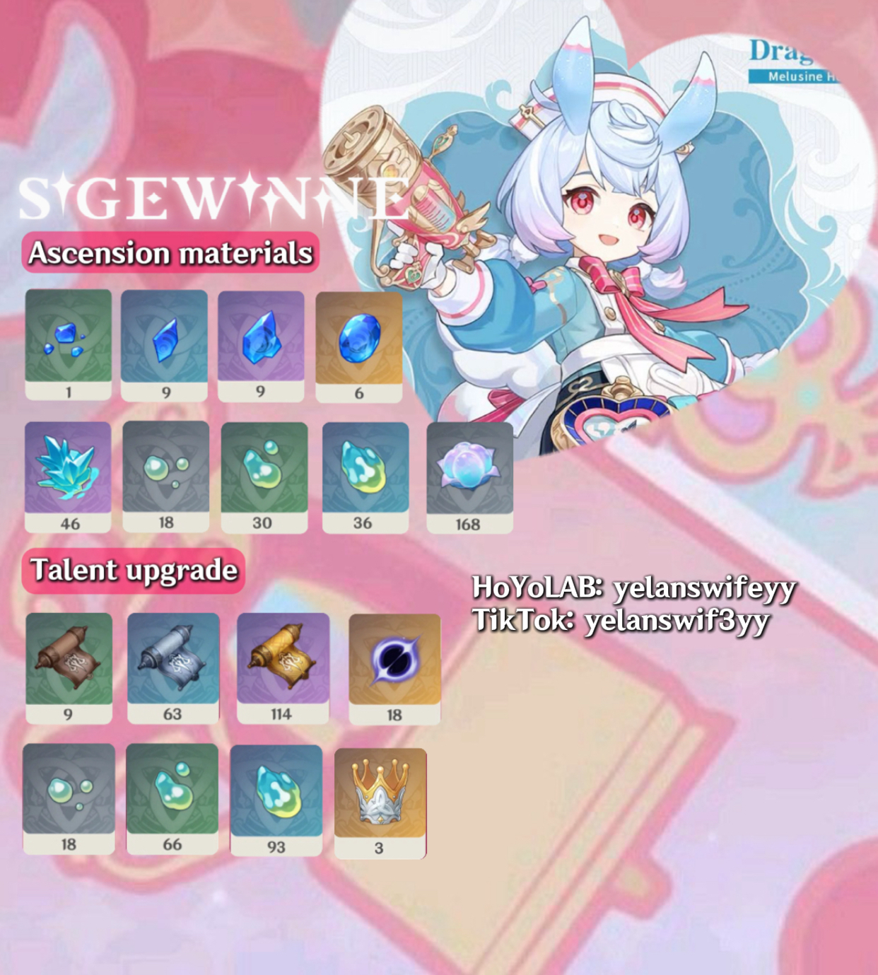 SIGEWINNE MATERIALS Genshin Impact HoYoLAB