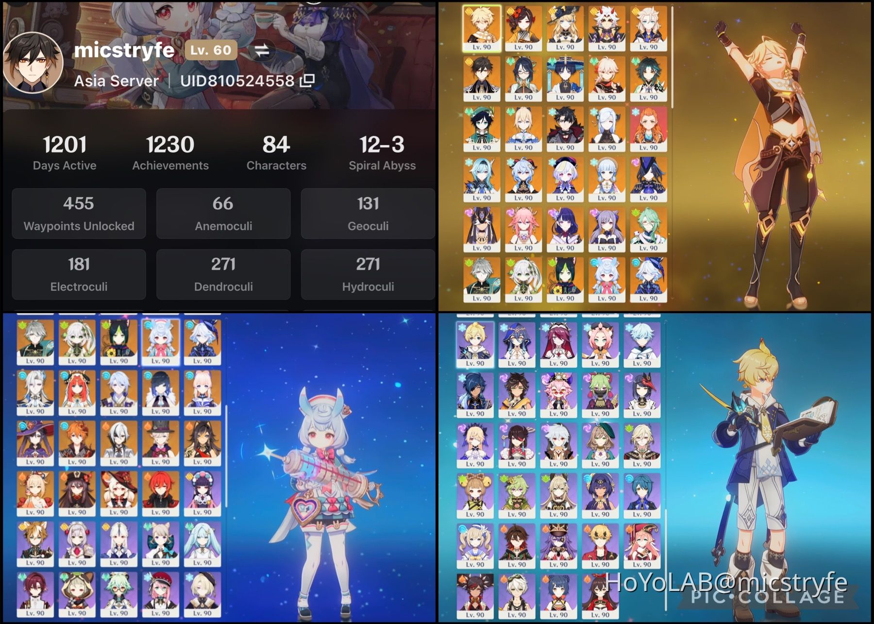 v4.8 = 84 playable characters! Everyone @ MAX level Genshin Impact ...