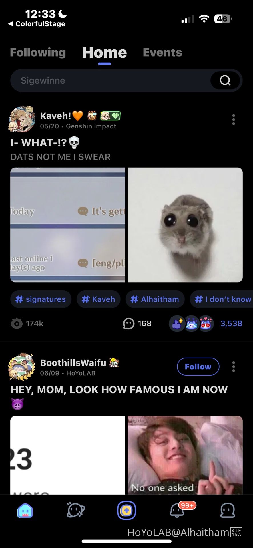 Kaveh’s post made it to my home page😒 Genshin Impact | HoYoLAB