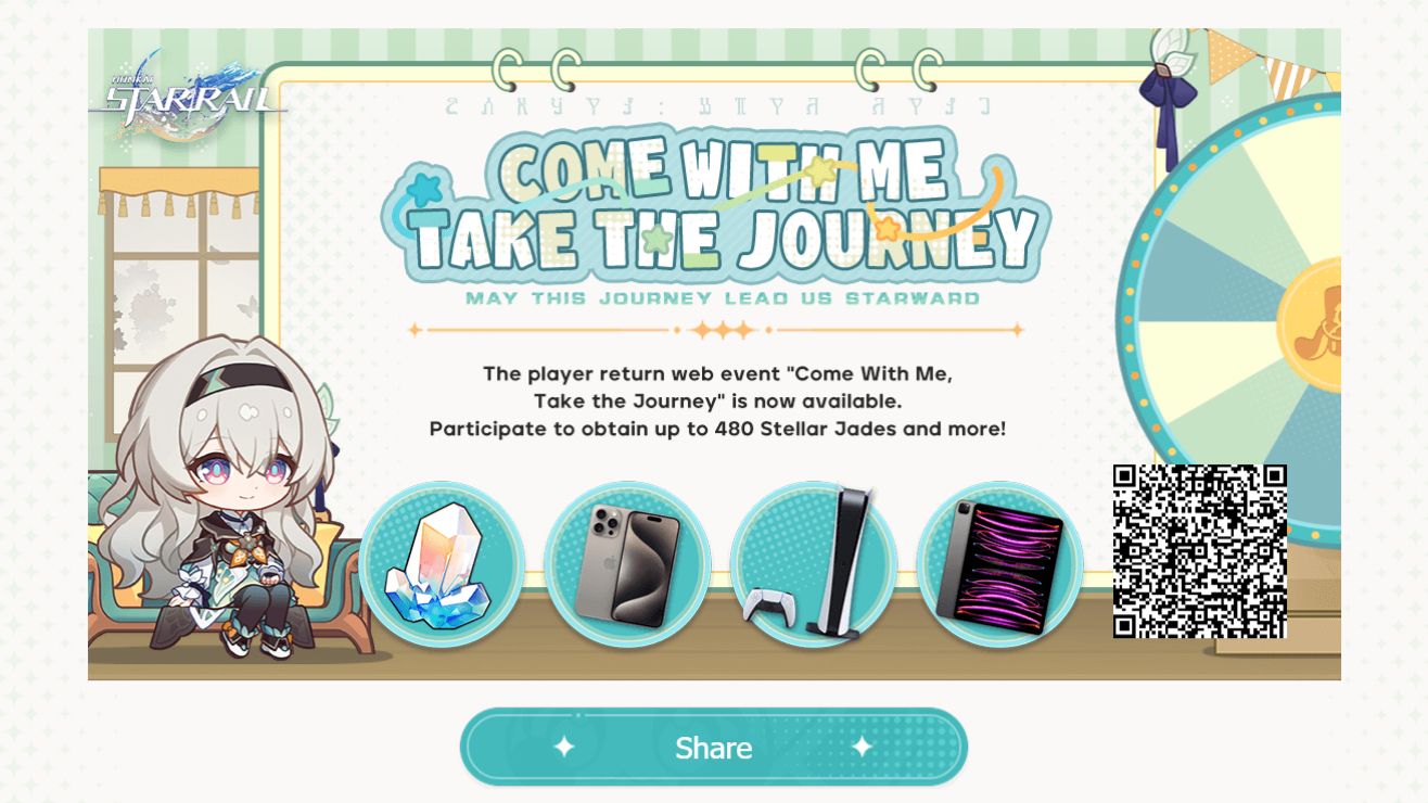 Sharing Code for "Come with me, take the journey" Event Honkai: Star ...